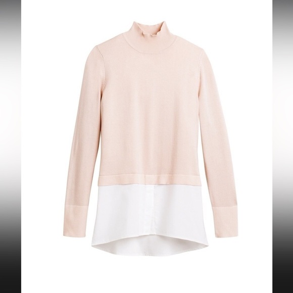 Chico’s Woven Mix Alice Pullover Sweater Size:2/L - Picture 3 of 7